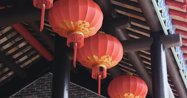 Lanternas Chinesas Penduradas Livre — Fotografia de Stock