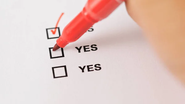 Check all the boxes of a checklist — Stock Photo, Image