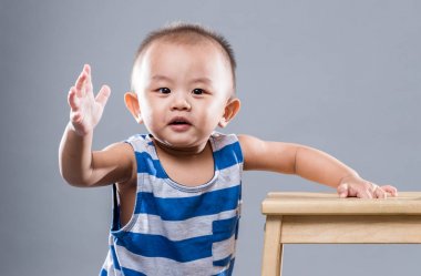 Asyalı küçük çocuk portresi