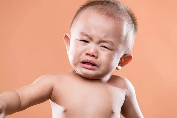 Baby boy feeling unhappy — Stock Photo, Image