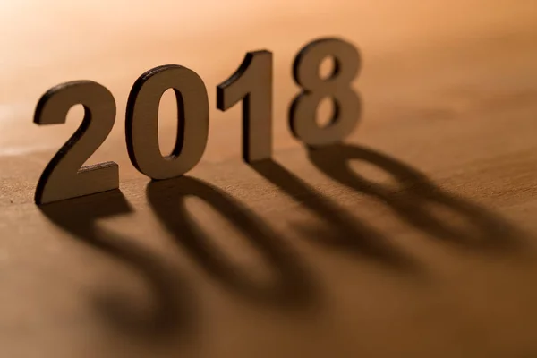 Número Madera Del Año 2018 —  Fotos de Stock