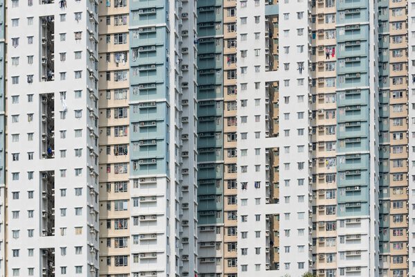Residential Building facade in Hong Kong