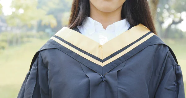 Femme Asiatique Avec Robe Graduation — Photo