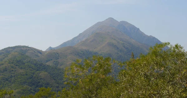 Gunung Tinggi Waktu Matahari Terbenam — Stok Foto