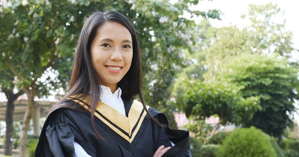 Feliz Mulher Asiática Graduação — Fotografia de Stock