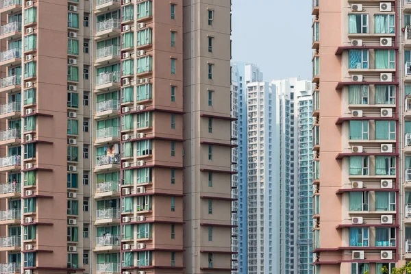 Fachada Edificio Rascacielos Hong Kong —  Fotos de Stock