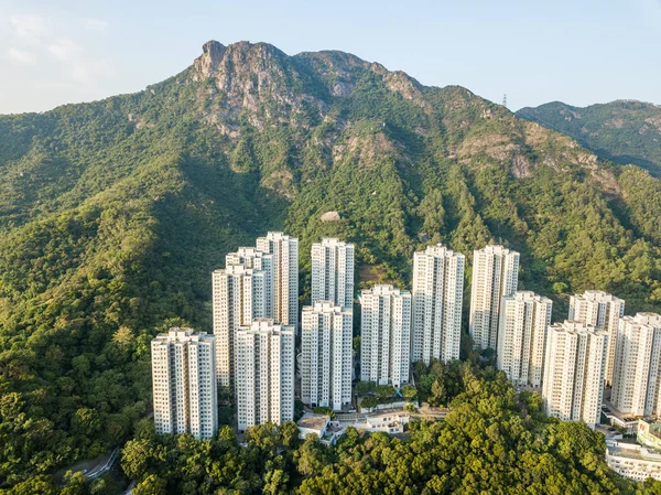 Montagna Roccia Leone Mattoni Hong Kong — Foto Stock