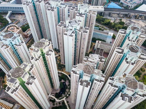Top View Tall Buildings Hong Kong — Stock Photo, Image