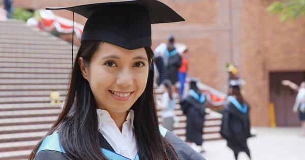 Woman Get Graduation University — Stock Photo, Image