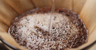 Yapma damla kahve yakın çekim