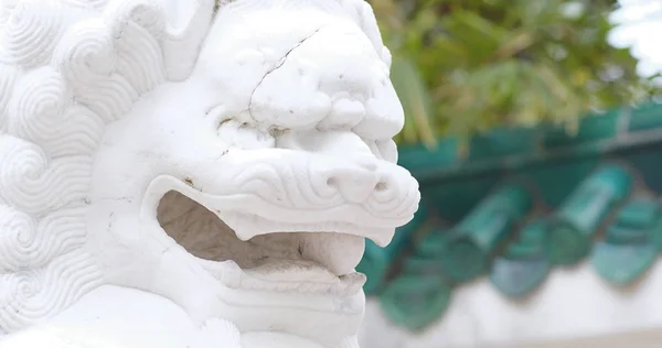 Löwenstatue Chinesischen Garten — Stockfoto