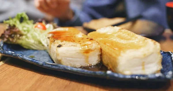 Piatto Tofu Stile Giapponese Nel Ristorante — Foto Stock