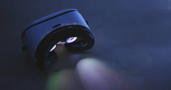 Virtuelle Realität Spielt Der Nacht — Stockfoto