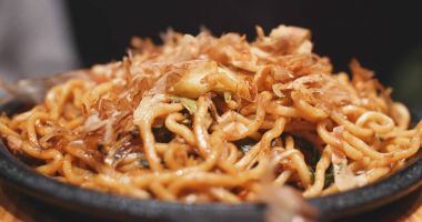 Japon ızgara teppanyaki yakın çekim