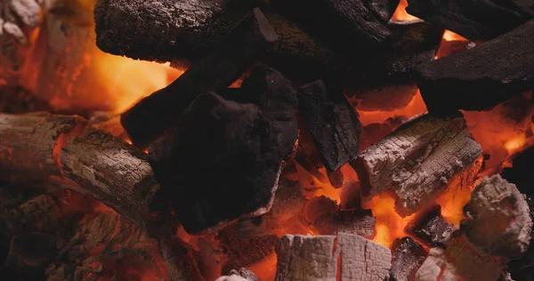 Fuego Ardiente Carbón Brillante — Foto de Stock