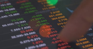 Tablet bilgisayarında borsa verileri 