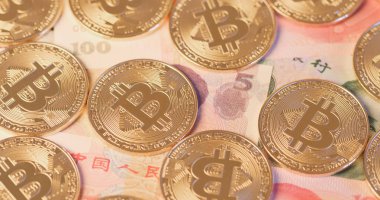 Bitcoin Çin banknotlar üzerinde kapat
