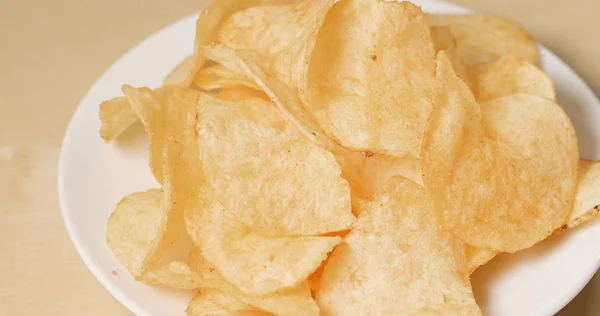 Montón Papas Fritas Cerca — Foto de Stock