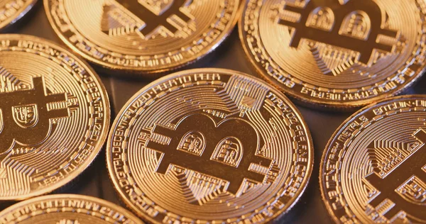 Cripto Moneda Bitcoin Oro — Foto de Stock