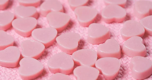 Шоколадные Конфеты Розовом Фоне — стоковое фото