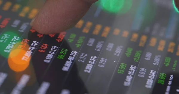 Stock market data graph