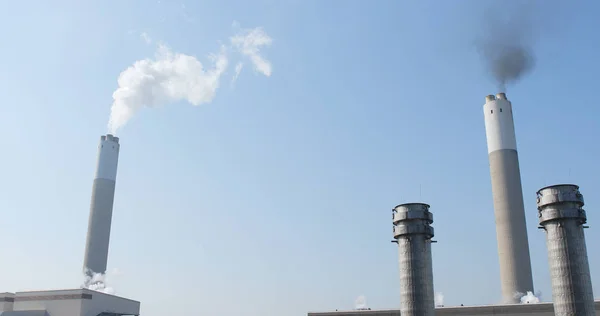 Industrial Factory Chimney Smoke — Stock Photo, Image