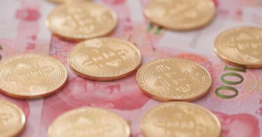 Bitcoins ve Çin banknot, Rmb 