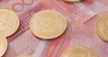 Bitcoins ve Çin banknot, Rmb 