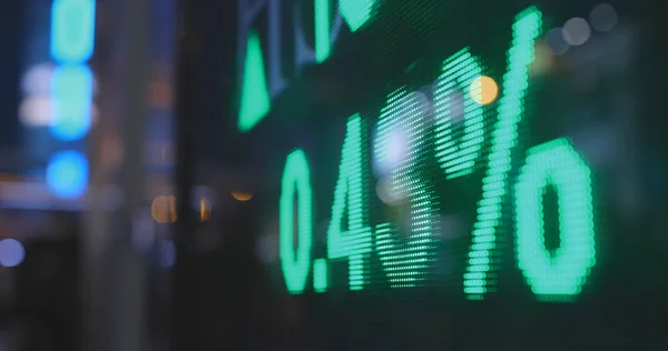 Dados Mercado Ações Noite — Fotografia de Stock