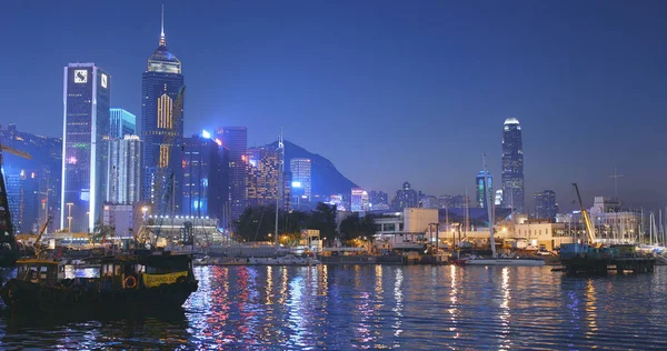 Victoria Harbour Hong Kong Januar 2018 Schrottbootfahrt Victoria Harbour Hong — Stockfoto