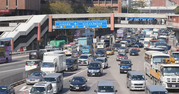 Hung Hom Hong Kong Gennaio 2018 Attraversamento Del Tunnel Portuale — Foto Stock