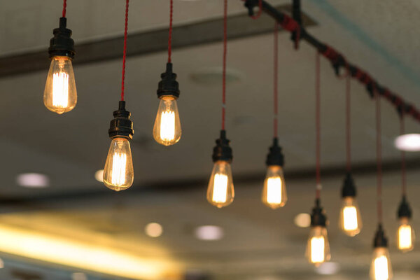 Indoor Restaurant light close up