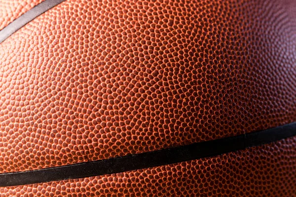 Leather Basketball Skin Texture Close — Stock Photo, Image