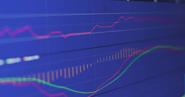 Mavi Arkaplan Borsası Çizelgesi 