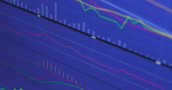 Finansowe Diagramów Dla Rynku Akcji — Zdjęcie stockowe