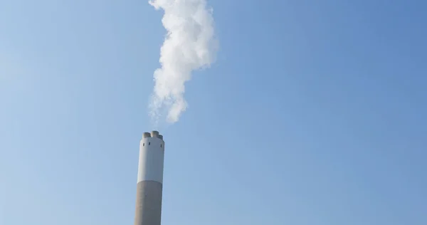 Rök Från Fabriken Blå Himmel — Stockfoto