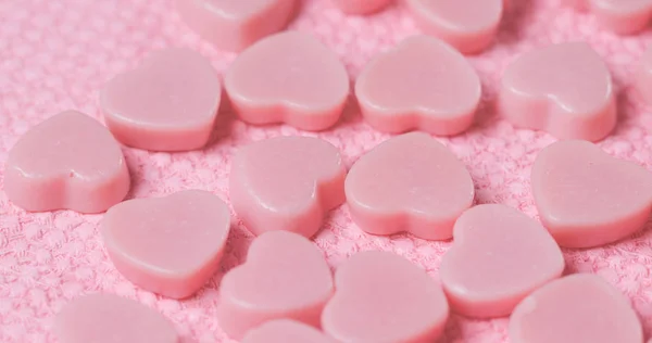 Конфеты Форме Розового Сердца — стоковое фото