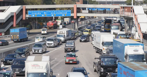 Hung Hom Hong Kong Gennaio 2018 Attraversamento Del Tunnel Portuale — Foto Stock