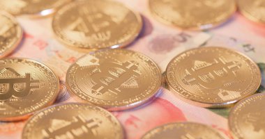 Bitcoins Çin banknotlar renminbi üzerinde
