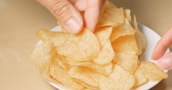 Comiendo Papas Fritas Juntos — Foto de Stock