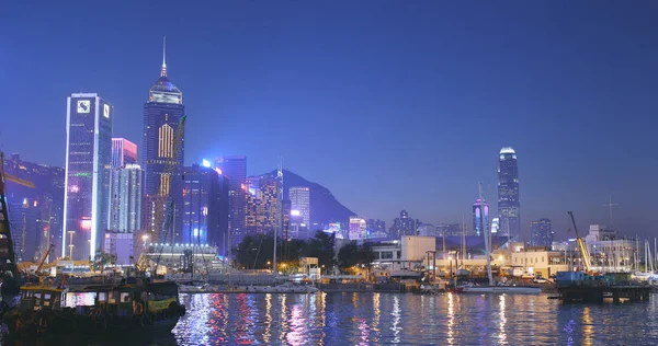 Козвей Бей Гонконг Січня 2018 Гонконг Місто Вночі — стокове фото