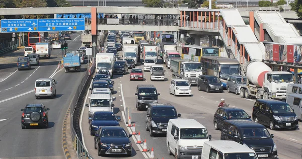 Hung Hom Hong Kong Janeiro 2018 Congestão Túnel Porto — Fotografia de Stock