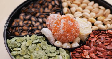 Çin aperatif tepsisi Üstten Görünüm