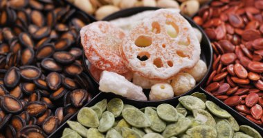 Ay yeni yıl için geleneksel Çince aperatif tepsisi 