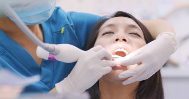 Kadının ölçekleme ve kök diş kliniğinde planlama yapması 