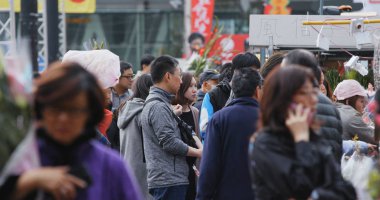 Victoria Park, Hong Kong - 14 Şubat 2018: Hong Kong ay yeni yıl adil 
