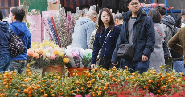 ビクトリア パーク 2018 香港旧暦正月ビクトリア公園 伝統的な中国の市場の公正な — ストック写真