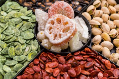 Çin aperatif tepsisi Üstten Görünüm