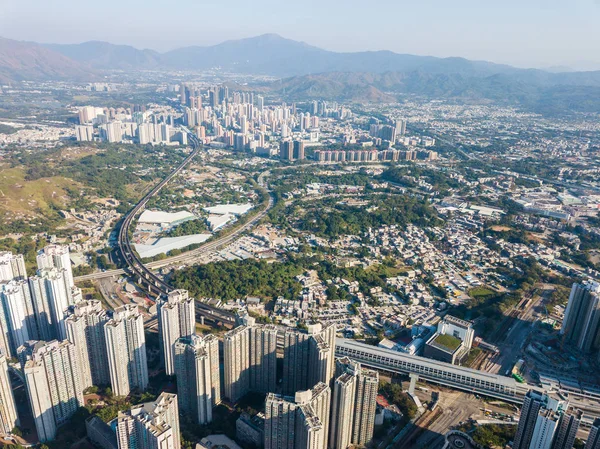 Vista Superior Del Paisaje Urbano Hong Kong — Foto de Stock