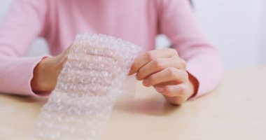 Kadın oyun bubble wrap kabartma stres ile 